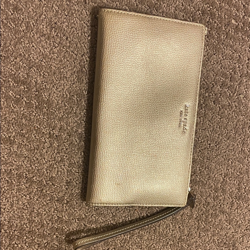 Michael Kors Gold Textured Clutch